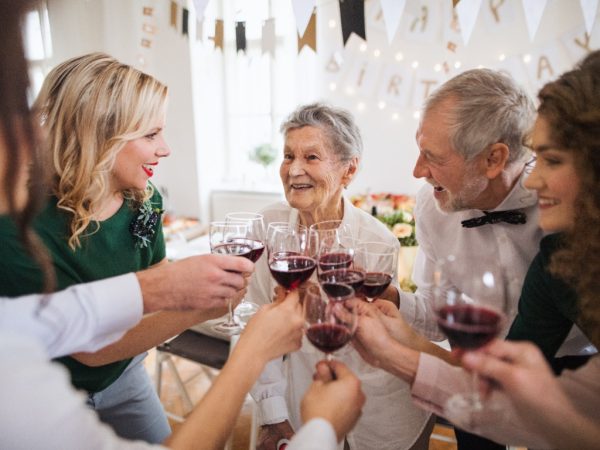 people giving a toast